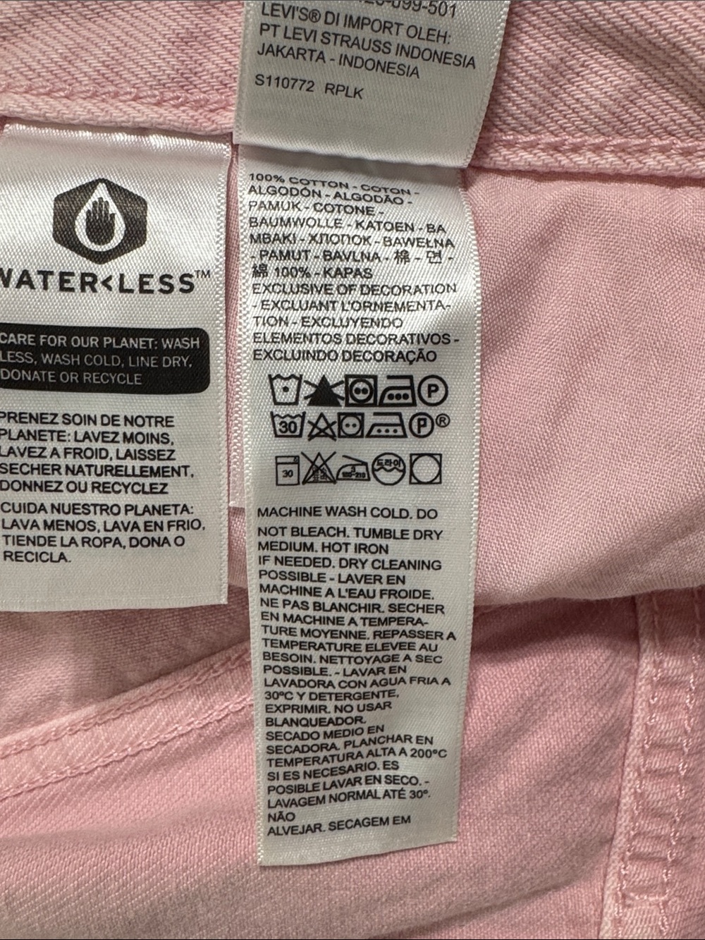 Levi’s 501 Original Fit Pink Rigid Denim High Rise Jean Cutoff Shorts size 30 - Picture 11 of 12